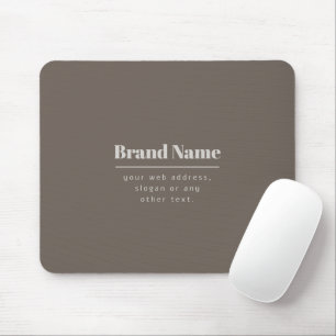 Bold Modern Dark & Light Beige Brand or Business Mouse Pad