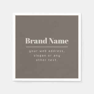 Bold Modern Dark & Light Beige Brand or Business Napkins