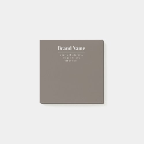 Bold Modern Dark  Light Beige Brand or Business Post_it Notes