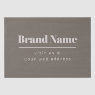 Bold Modern Dark & Light Beige Brand or Business Tissue Paper