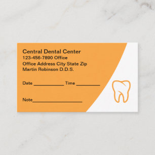 Bold Modern Dentist Office Appointment Cards