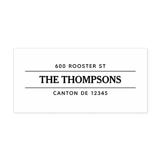 Bold Modern Design Return Address Self-inking Stamp (Design)