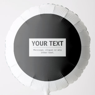 Bold Modern Editable Text   Black & White Balloon