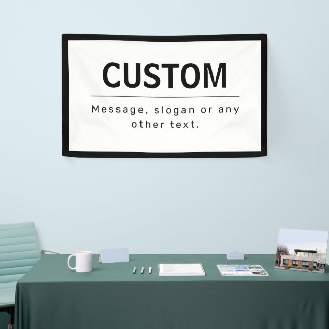Bold Modern Editable Text | Black & White Banner (Tradeshow)