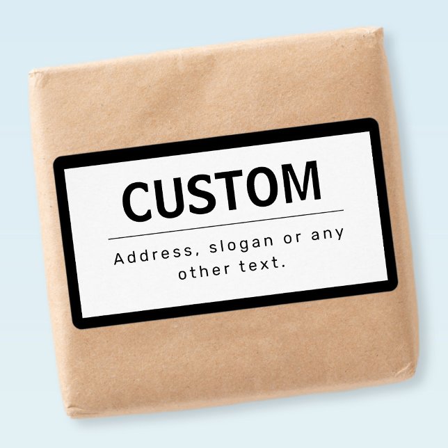 Bold Modern Editable Text | Black & White Label (Creator Uploaded)