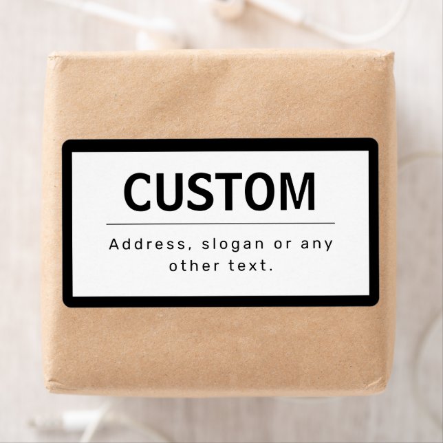 Bold Modern Editable Text | Black & White Label (Insitu)