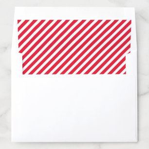 BOLD MODERN festive christmas red stripe pattern Envelope Liner