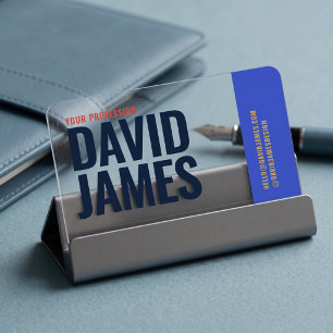 Bold Modern Geometric Clear Business Cards
