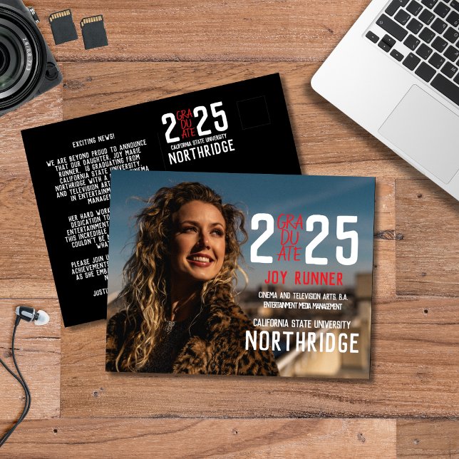 Bold Modern Graduation Class Photo Postcard (Creator Uploaded)