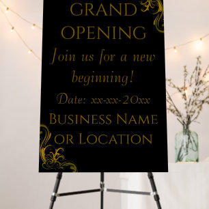Bold & Modern Grand Opening Foam Board Sign