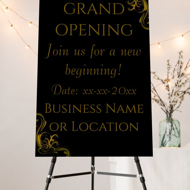 Bold & Modern Grand Opening Foam Board Sign (In Situ (Stand))