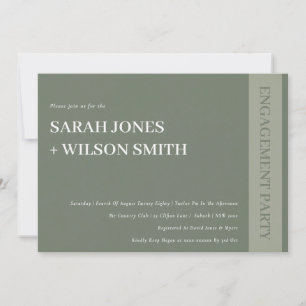 Bold Modern Grey Typography Text Engagement Invite