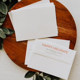 Bold Modern Happy Holidays Envelope
