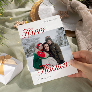Bold & Modern Happy Holidays Holiday Card