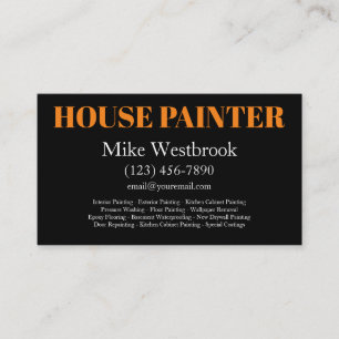 Bold Modern House Painter Business Cards