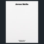 Bold Modern Letterhead<br><div class="desc">Chic and clean with simple name front with large bold black font on white background.</div>