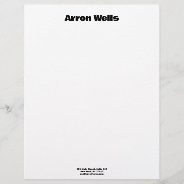 Bold Modern Letterhead (Front)