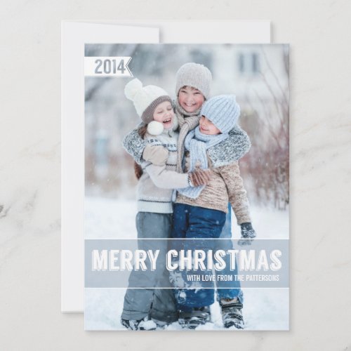 Bold Modern Merry Christmas Big Photo Card