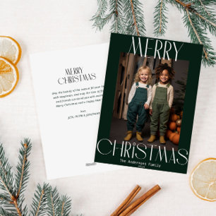 bold modern merry christmas  holiday card