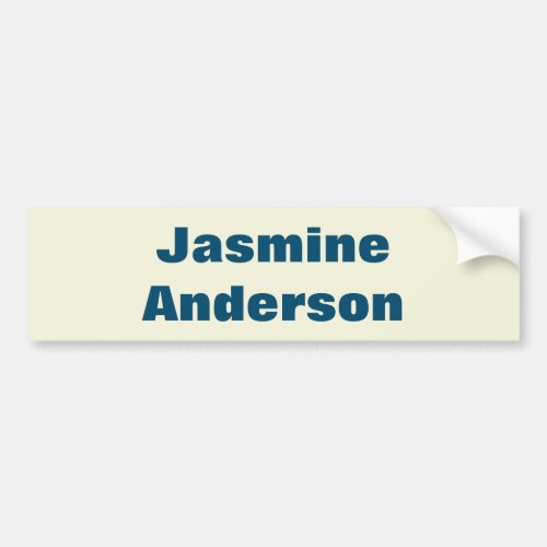 Bold Modern Minimalist Beige Ocean Blue Color Bumper Sticker