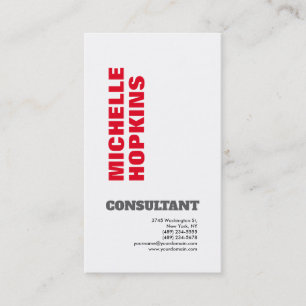 Bold Modern Minimalist Elegant Professonial Plain Business Card