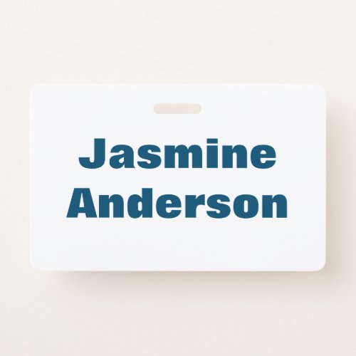 Bold Modern Minimalist Ocean Blue Color Badge