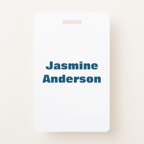 Bold Modern Minimalist Ocean Blue Color Badge