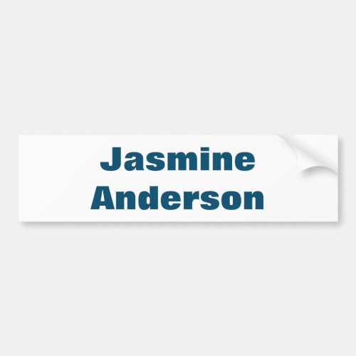 Bold Modern Minimalist Ocean Blue Color Bumper Sticker