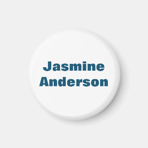 Bold Modern Minimalist Ocean Blue Color Magnet