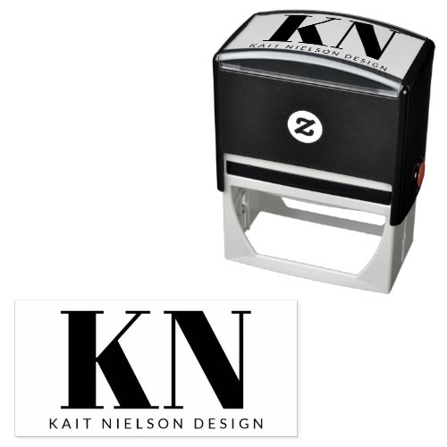 Bold Modern Monogram Professional Business Self_inking Stamp