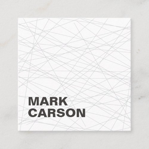 Bold Modern Moving Lines Professional  Square Business Card