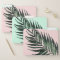 Bold Modern Pink & Green Tropical Palm Tree Leaves