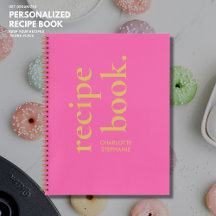 Custom Recipe Book to Write in Your Own Recipes, Personal Recipe