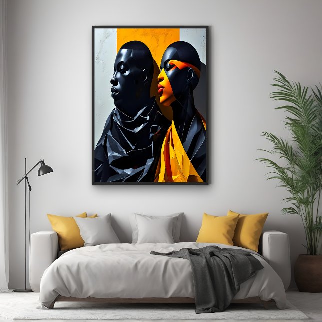 Bold Modern Portraits Abstract Geometric Art Poster (Creator Uploaded)