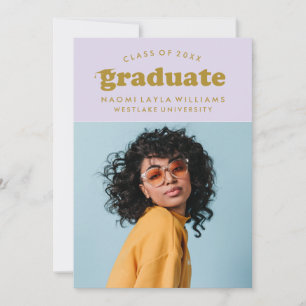 BOLD MODERN RETRO GRADUATE   GRADUATION INVITATION