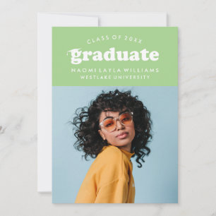 BOLD MODERN RETRO GRADUATE GRADUATION INVITATION