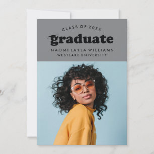 BOLD MODERN RETRO GRADUATE   GRADUATION INVITATION