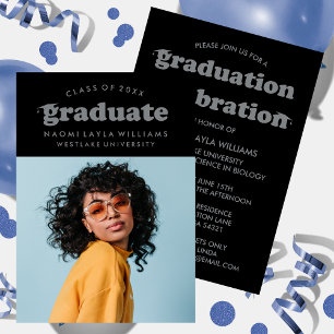 BOLD MODERN RETRO GRADUATE   GRADUATION INVITATION