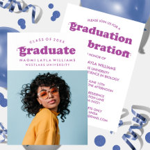 BOLD MODERN RETRO GRADUATE | GRADUATION INVITATION