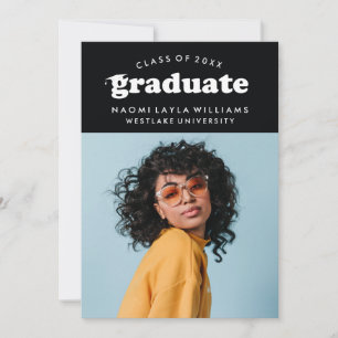 BOLD MODERN RETRO GRADUATE   GRADUATION INVITATION