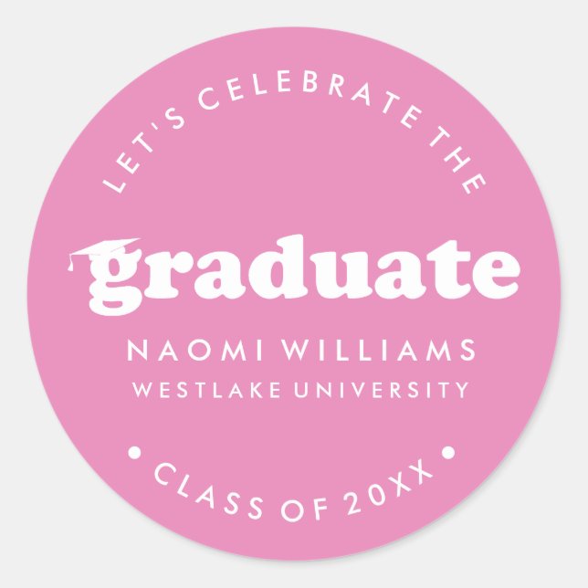 BOLD MODERN RETRO GRADUATE | GRADUATION STICKER (Front)
