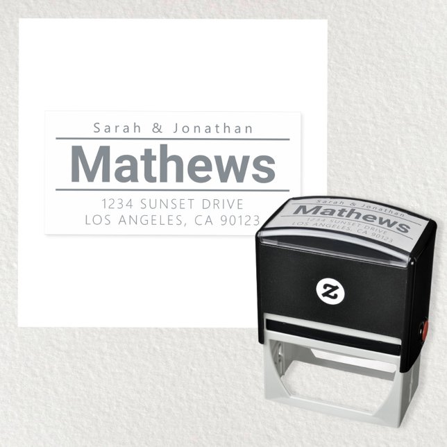 Bold Modern Return Address Self-inking Stamp (Creator Uploaded)