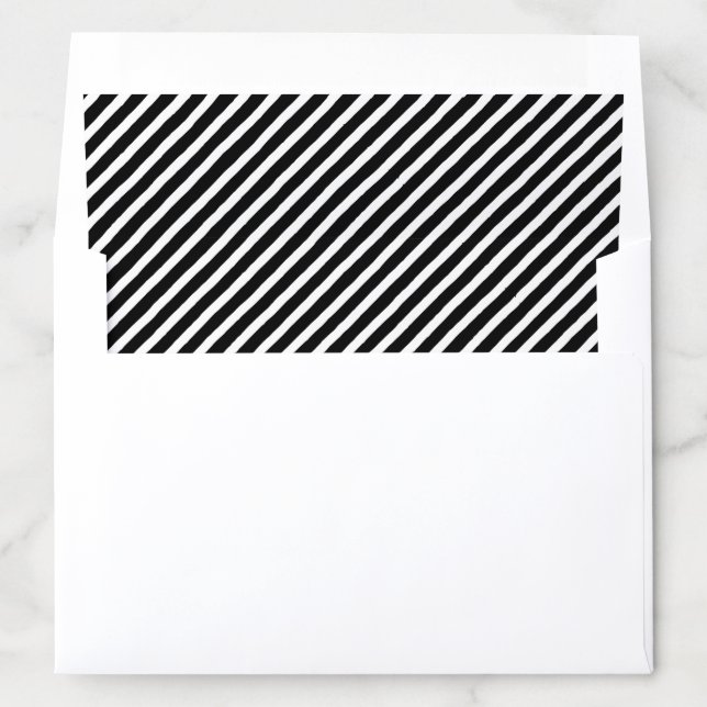 BOLD MODERN rustic stripe striped pattern black Envelope Liner (In Envelope)