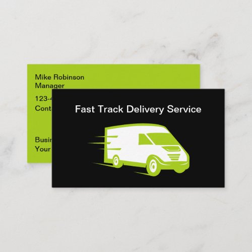 Bold Modern Simple Delivery Business Cards