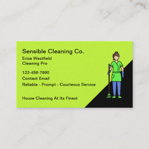 Bold Modern Simple House Cleaning Modern Simple Business Card