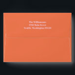 Bold Modern Simple Orange Pink 50th Birthday Party Envelope<br><div class="desc">Bold Modern Simple Orange Pink 50th Birthday Party Return Address Envelope</div>