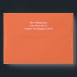 Bold Modern Simple Orange Pink 50th Birthday Party Envelope<br><div class="desc">Bold Modern Simple Orange Pink 50th Birthday Party Return Address Envelope</div>