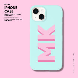 Bold Modern Simple Pink Initials Monogram  Case-Mate iPhone 14 Case