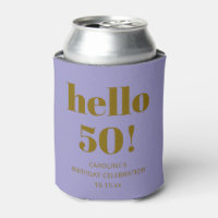 Bold Modern Simple Soft Purple 50th Birthday Party