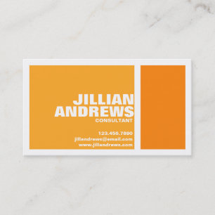 Bold Modern Split Box - Orange Business Card